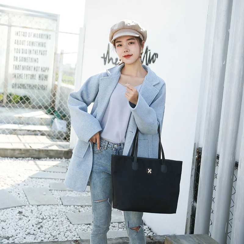 

INS Canvas Bag Women's 2019 Autumn And Winter New Style South Korea Large Capacity Shoulder Tote Bag Literature And Art Versatil