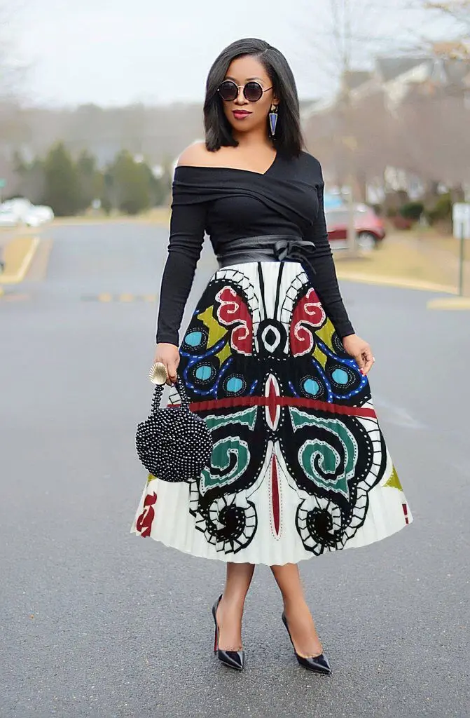 

Yooneedi 2019 Summer Design Office Lady Women Skirts 8 Color Print Ladies Pleated Midi Skirts LSD-8277