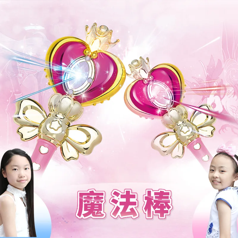 

Children GIRL'S Angel Magic Wand Pretty Girl Warrior Bharara Rod Magic Fairy Rod Shining Music Performance Toy