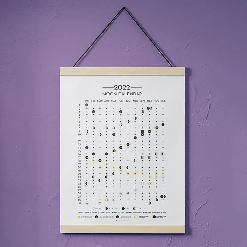 2022 Moon Phase Calendar Moon Phase Calendar Poster 2022 Lunar Calendar Wall Calendar Suspending  Home Decor For Bedroom Living Room Study Full Moon Tra - Aliexpress Home &  Garden