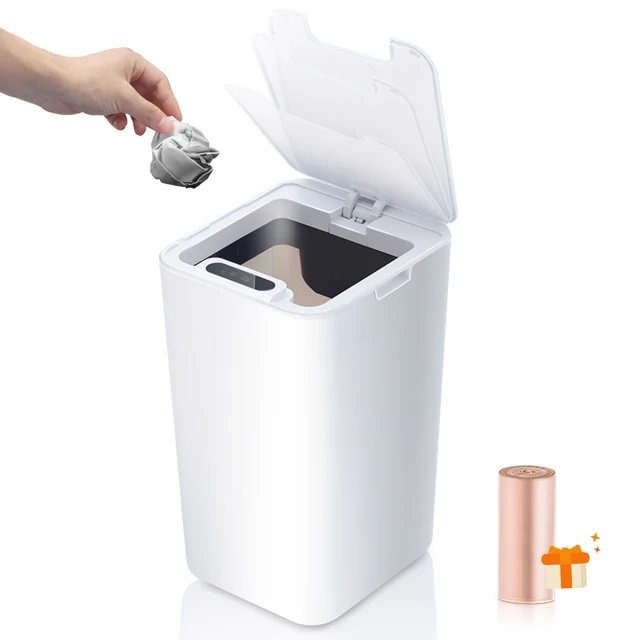 Smart Sensor Trash Can Electronic Automatic Bathroom Waste Garbage Bin Household Toilet Waterproof Sensor Bin