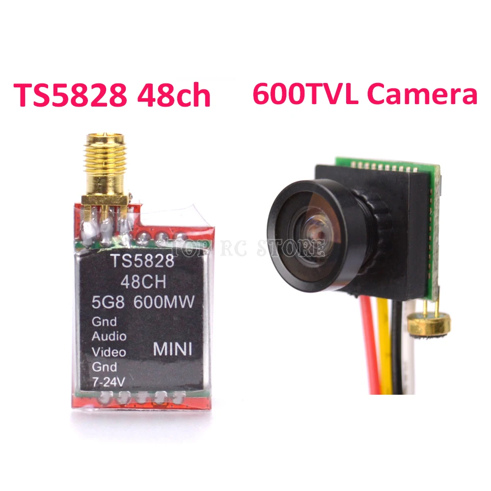 Мини TS5828 5 8 ГГц 48Ch 600 мВт FPV AV беспроводной передатчик и 600TVL 1 мм широкий обзор 170