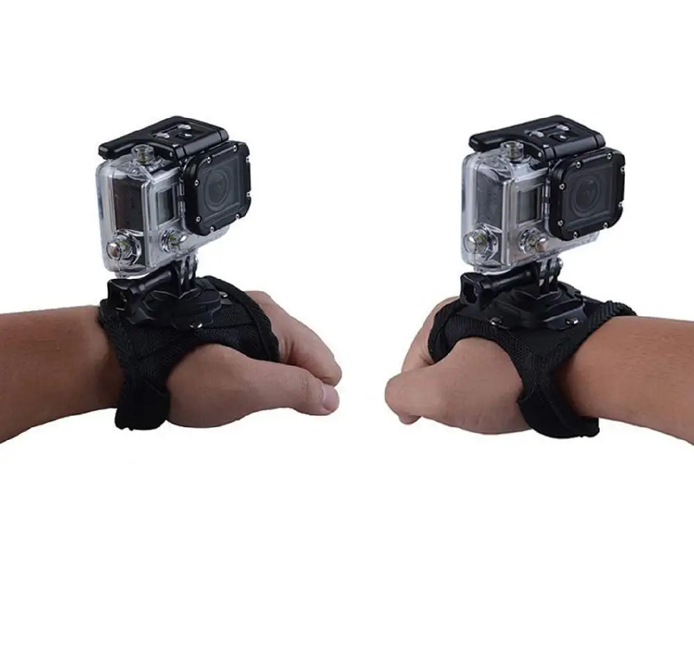 360 градусов ремешок на запястье руки ремень крепление штатива для GoPro Hero 5/4/3+ Камера кулак адаптер ремешок чехол для спортивной экшн-камеры Go Pro Аксессуары
