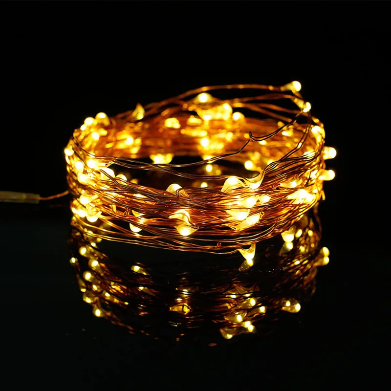 50/100/200 светодиодный строка Феи огней USB или Батарея питание, дистанционное управление Рождество Свадебная вечеринка украшения Звездная световая струна - Испускаемый цвет: warm white