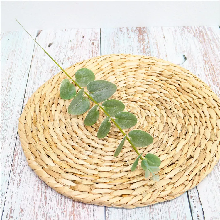 grey green Farmhouse style eucalyptus money leaf fake plants home decorative plant artificial succulents greenery 46cm - Цвет: grey green