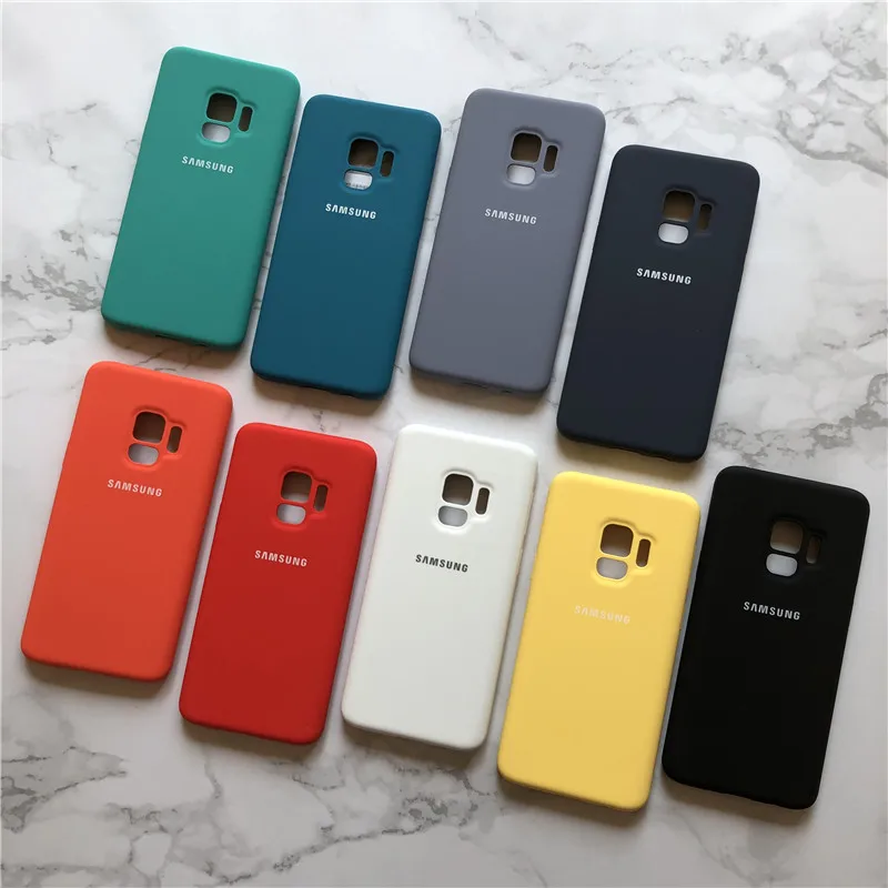Чехол для samsung Galaxy S9 Plus, шелковистый мягкий на ощупь жидкий силиконовый стильный чехол для Galaxy S9 S9+ Plus, полная защита