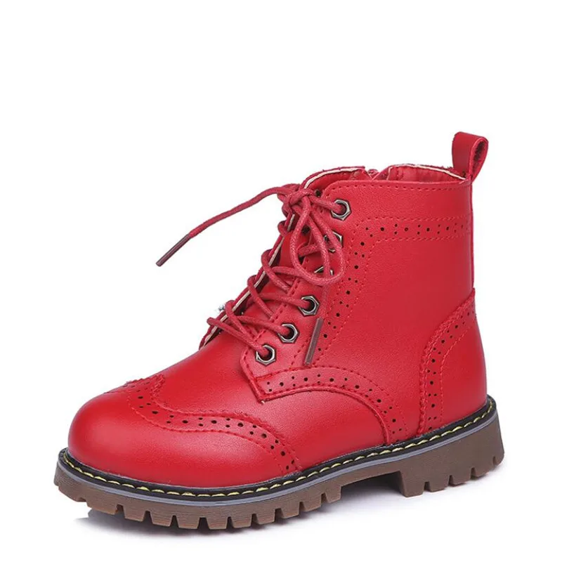 Детские ботильоны с принтом MHYONS модные водонепроницаемые ботинки мартинсы из