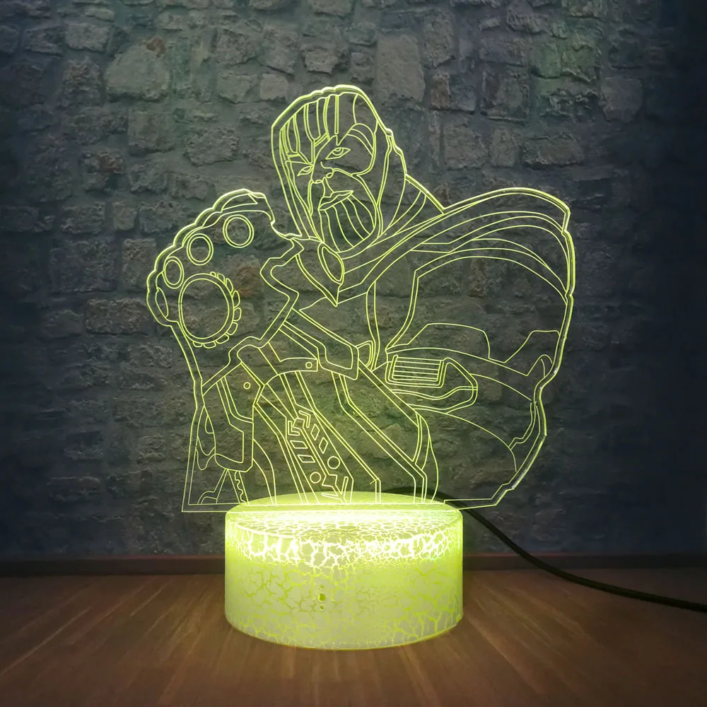 3D ночной Светильник RGB сменная лампа настроения светодиодный светильник Marvel