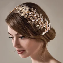 Handmade Pearl Rhinestone Headband Hair Jewelry Hair Accessories For Women Wedding Accessories Bride Headband Flower Headband
