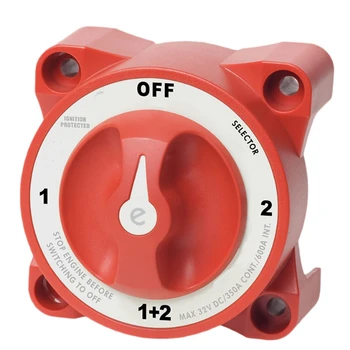 

4 Position 32V 350 Amp E-Series Waterproof Ignition Protected Marine Boat Dual Battery Isolator Switches