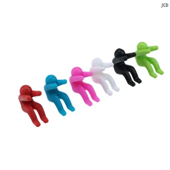 

1pc Creative Man Anti-overflow Pot Rack Silicone Multi-functional Phone Bracket Universial Home Kit Kitchen Cooking Tool Holder