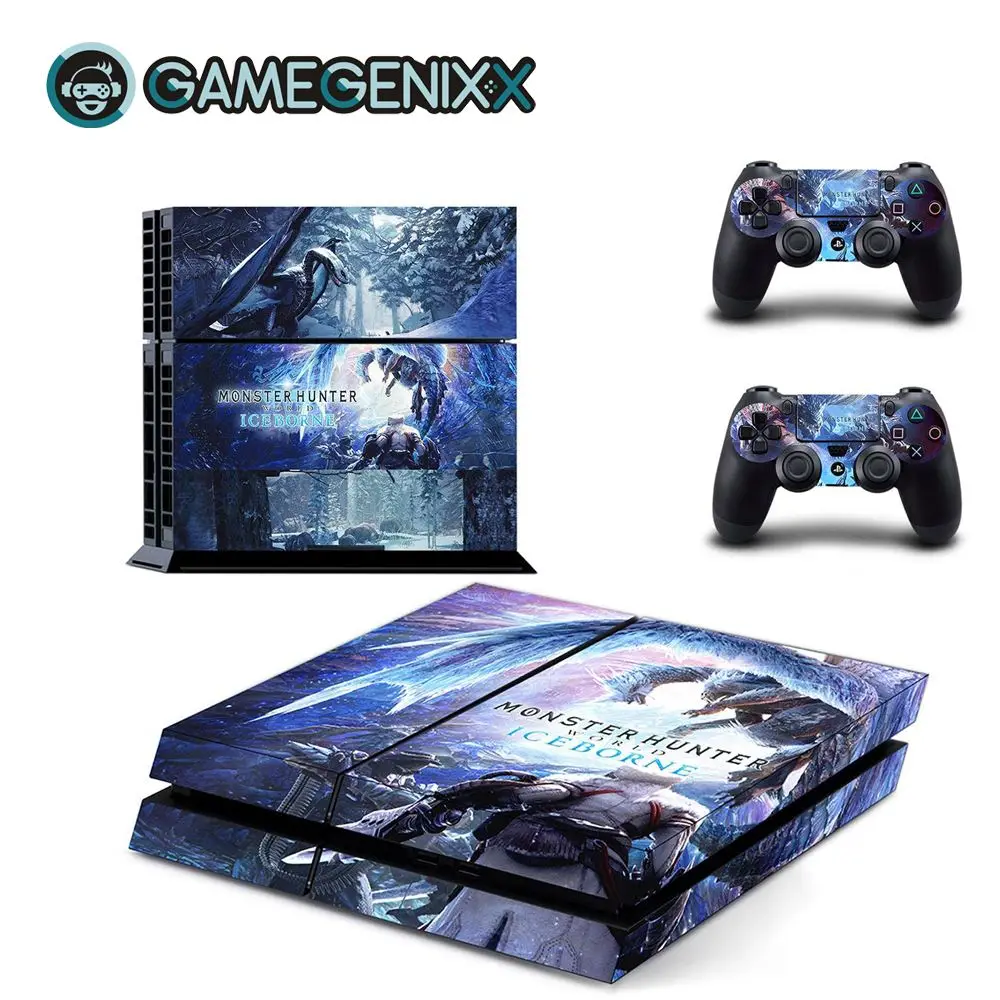 Monster Hunter Наклейка на кожу GAMEGENIXX защитный винил наклейка для консоли PS4 и 2 контроллера-Monster Hunter World - Цвет: Monster Hunter