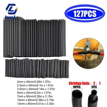 127pcs Weather Resistant Heat Shrink Tubing Tube Assortment Kit Electrical Connection Electrical Wire Coiled Cable,shrink tube