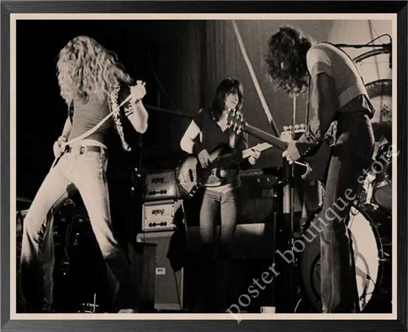 Led Zeppelin Rock Music Poster,Jimmy Page, Robert Plant poster Vintage Home Decor Wall Stickers nine percent/6 - Цвет: 15