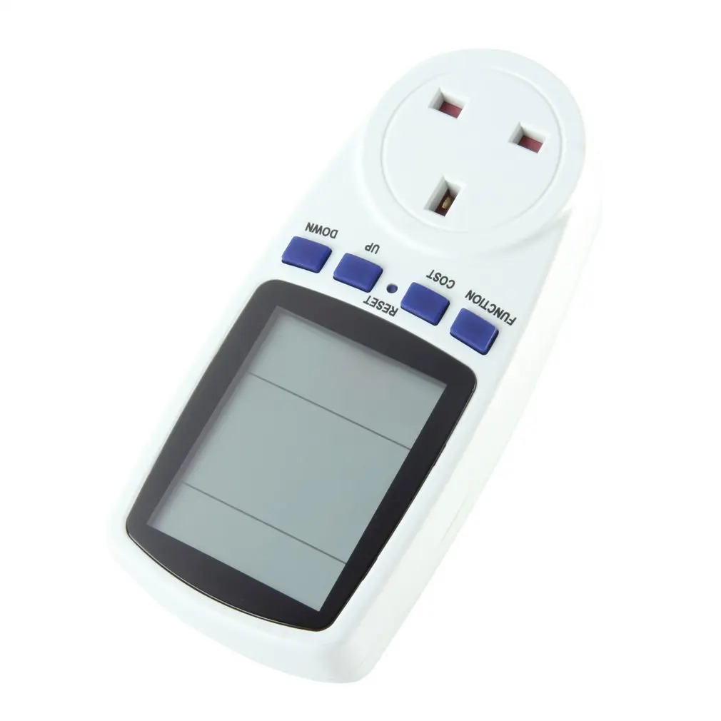 New Intelligent LCD Screen Display Power Meter Socket Energy Electricity Monitor