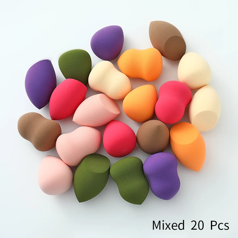 T22-20pcs Спонж для макияжа, 20 шт., косметический спонж для растушевки лица, безупречная основа, крем для растушевки, косметический спонж для пудры - Цвет: T22-20pcs