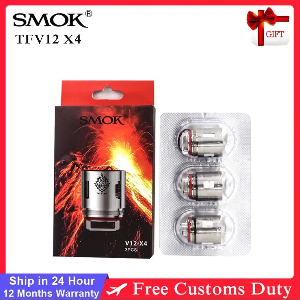 SMOK-Cabeza de evaporador de bobina TFV12 X4 Original, resistencia electrónica, núcleo de resistencia de calentador para atomizador V12