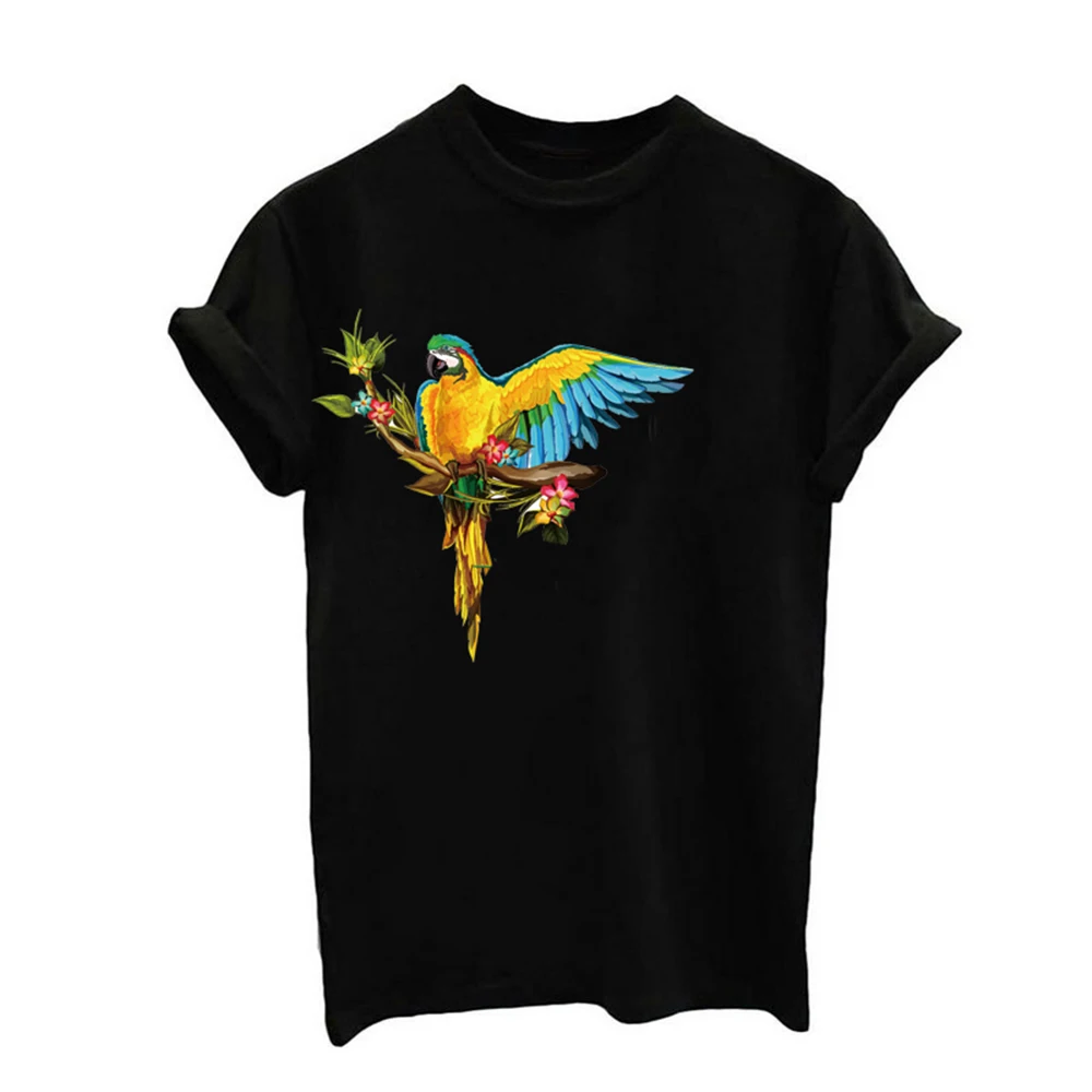 Новая креативная птица-попугай теплопередача железные нашивки для джинсовой футболки DIY стикер для рукоделия аппликации для украшения одежды