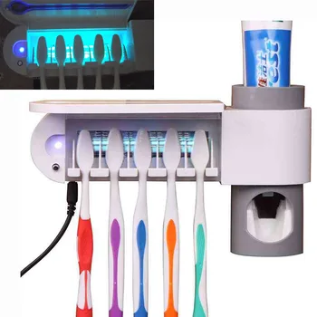 

3 In 1 Multifunctional Ultraviolet Toothbrush Disinfection Sterilizer Toothbrush Rack Shelf Uv Disinfector Toothpaste Squeezers