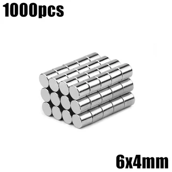 

6x4 mm Neodymium Magnet 1000pcs Mini Small Magnet Strong Powerful Permanent NdFeB Super Strong Powerful Magnetic