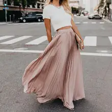 Новая богемная стильная плиссированная длинная Милая модная плиссированная юбка с высокой талией эластичные Повседневные Вечерние юбки