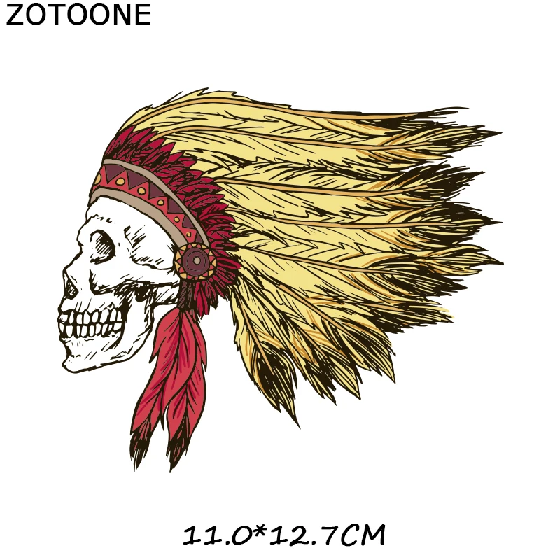 ZOTOONE Железный крутой череп для одежды Сделай Сам ручной работы теплопередача печать на футболке платья стираемые наклейки G