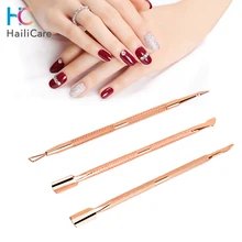 3 шт./лот, новинка, средство для удаления кутикулы из нержавеющей стали, инструменты для маникюра, педикюра, двухсторонний инструмент для удаления омертвевшей кожи, толкатель для кутикулы