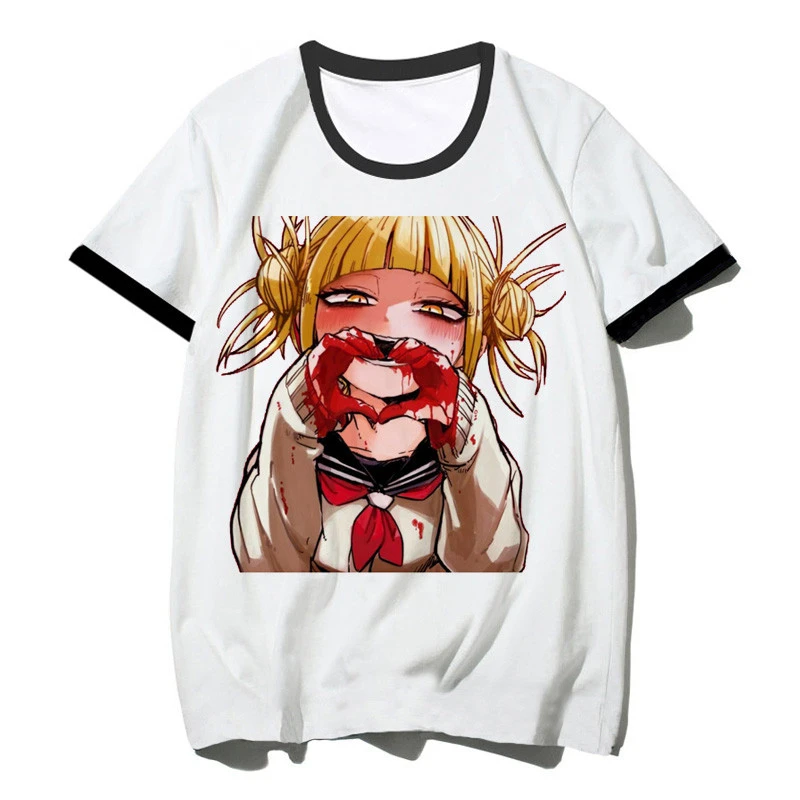 Футболка Ahegao химико Тога Waifu с принтом для мужчин и женщин топ изображением