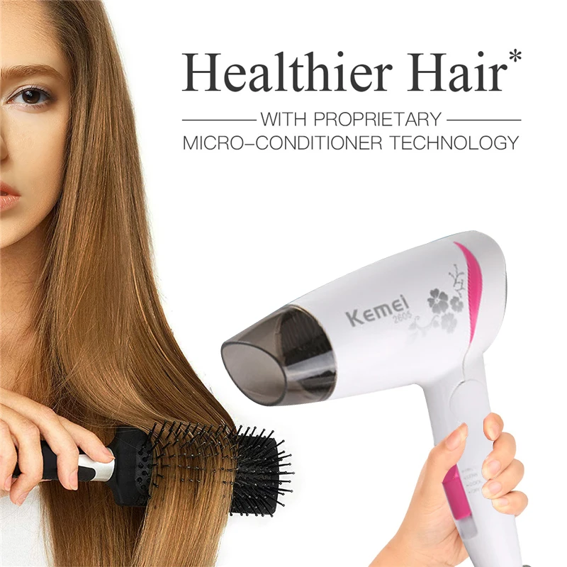 

Kemei folding hair dryer styling tool hair dryer low noise high power household appliances cold / hot multi-function fan 4
