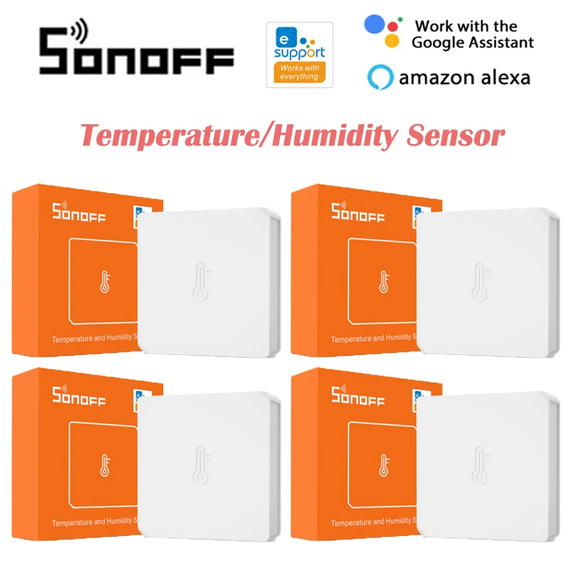 Датчик температуры и влажности SONOFF SNZB-02 Zigbee умный датчик связи с приложением eWeLink