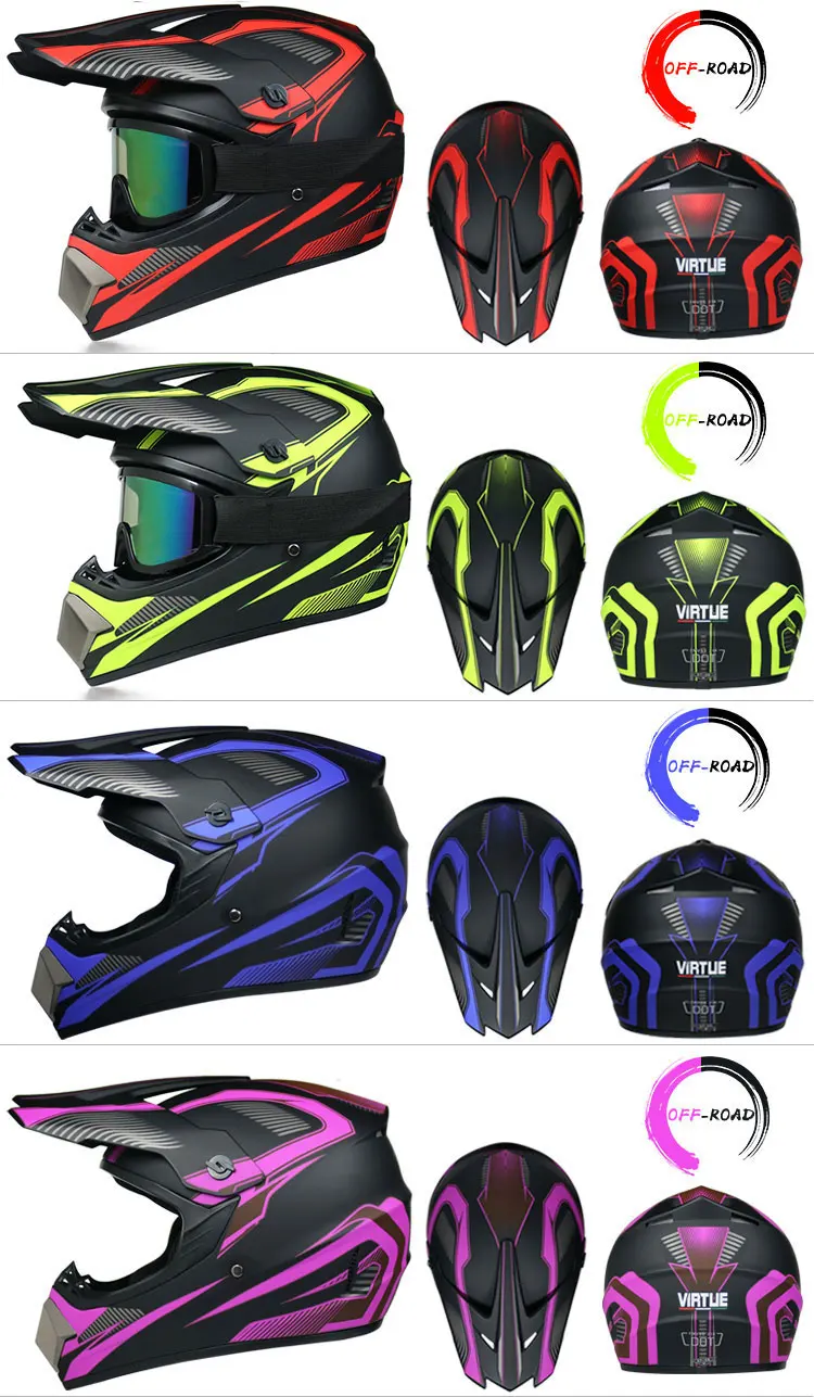 Профессиональный мотогонок мотокросса шлем hors маршрут шлем мотошлем Moto Casco внедорожный мультфильм детский мотоцикл шлем