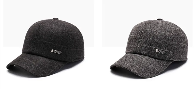 XdanqinX Snapback cap s Мужская Толстая теплая Бейсболка Регулируемый размер мужские модные наушники шапки новая осенне-зимняя шапка для папы