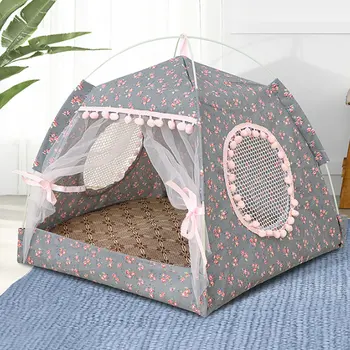 

Removable Washable Pet Nest with Cushion Small Dogs Cats Nest Winter Warm Sleeping Pet Dog Bed Pet Mat Supplies