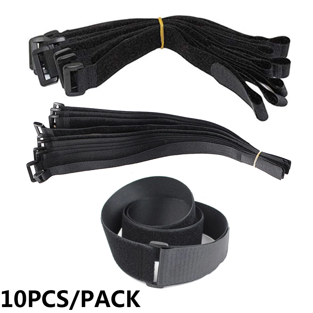 5/10Pcs 2*50cm/25cm Nylon Loop Strap Hook Cable Self-adhesive Bike Tie Bicycle Strap Multi-Purpose Reusable Fastening Cable Ties nylon cable ties bicycle handlebar strap bicycle strap