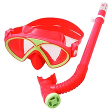 Детские Водонепроницаемые плавательные очки для мальчиков и девочек, маска для дайвинга, костюм с дыхательной трубкой, полусухие очки для подводного плавания, зеркальные очки для плавания