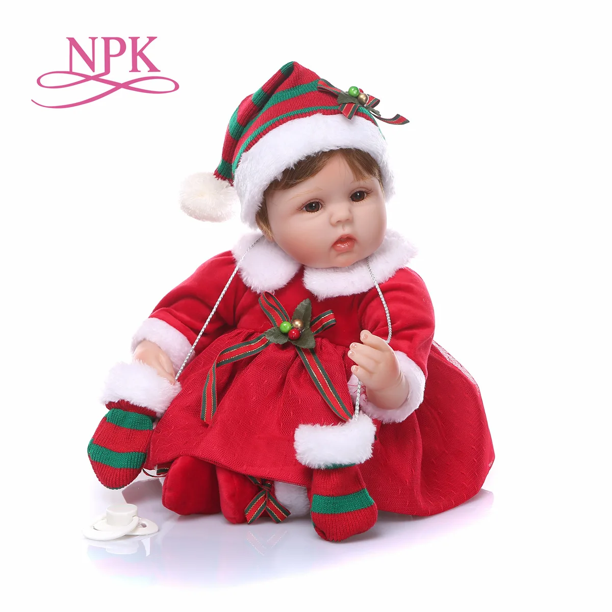 NPK Reborn Baby Doll Реалистичная мягкая силиконовая кукла Girl 16 дюймов очаровательные Bebe