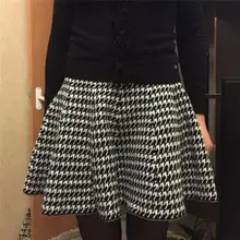 Женская юбка плиссированная эластичная элегантная Офисная Женская юбка вязанная шерстяная мини-юбка