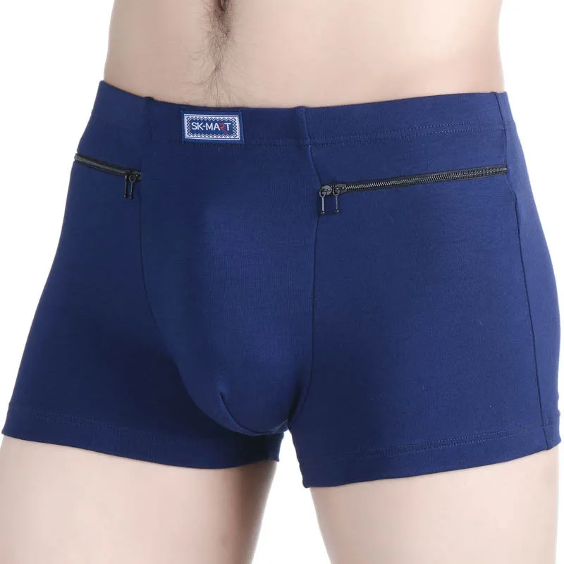 Men Boxer Underwear Man Sexy Boxers Men Boxers Zipper Pocket Mans