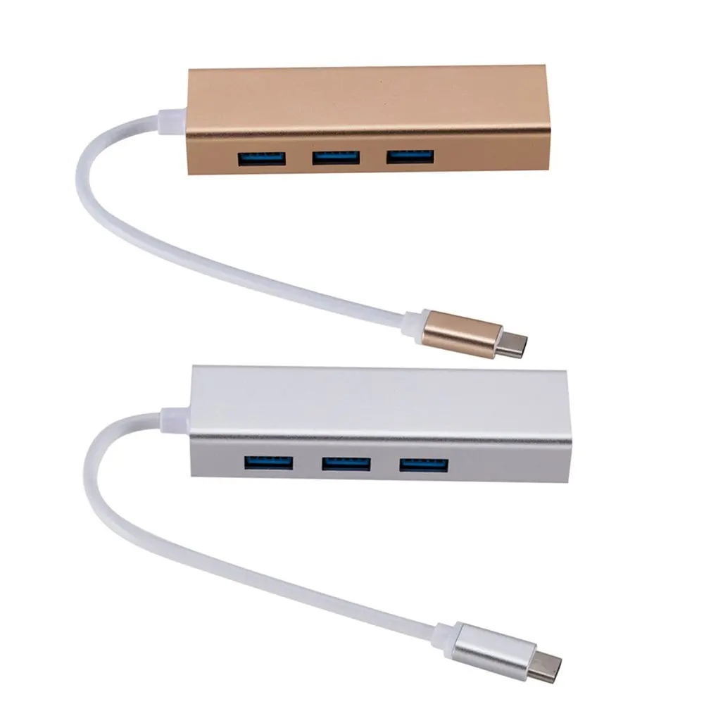 

Type-C To Rj45 Gigabit Network Card With 3 Ports Hub For Apple Laptop Usb Splitter External Splitter