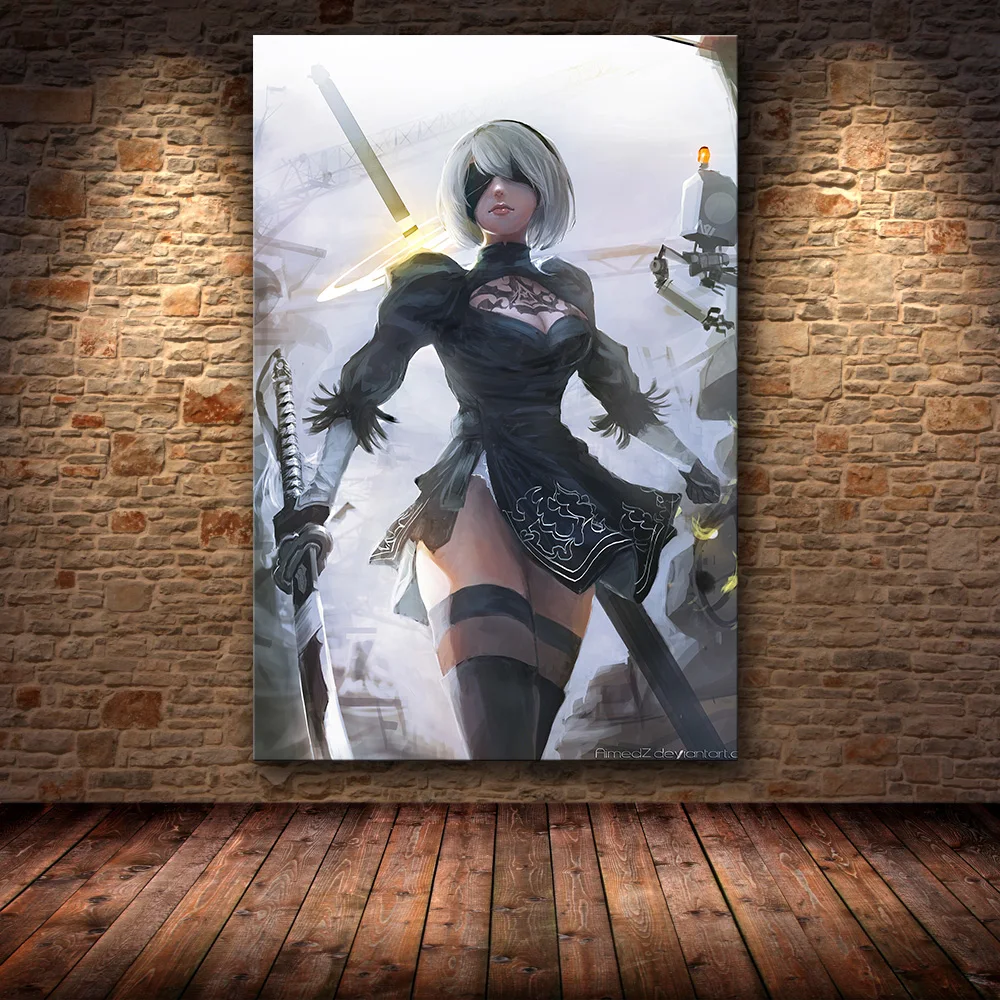 09 Картина для украшения плаката без рамы NieR: Automata на HD холсте, Картина на холсте, художественная настенная живопись, картины на холсте - Цвет: 09