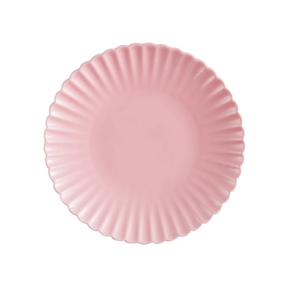 Шикарная керамическая тарелка в форме цветка, Геометрическая посуда для завтрака, стейка, десерта, хлеба, фруктов, тарелок, поддоны для хранения, домашний декор