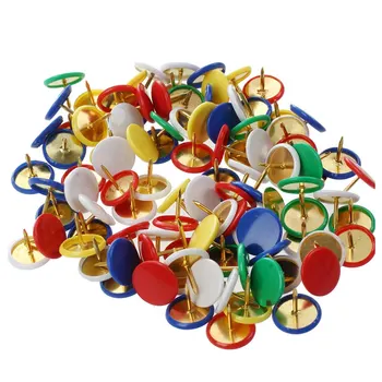 

100 Pcs 5 Colors Corkboard Photo Push Pins Thumb Tacks 10mm