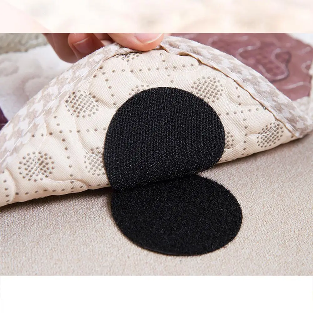 Round black 5 пар диванных подушек листы клейкая застежка бесшовная двухсторонняя фиксированная паста простыни скатерти диван ковер Противоскользящий держатель - Цвет: Round black