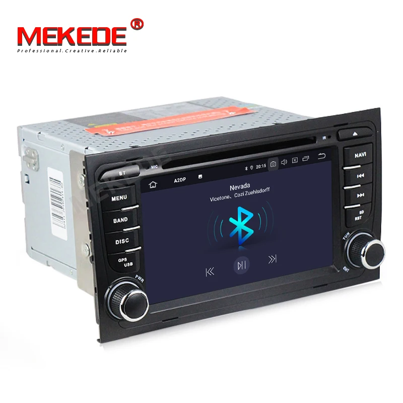 Best 2 Din Car Multimedia Player GPS Android 9.0 PX5 4+64G DVD Automotivo For Audi A4 S4 2002-2008 Radio WiFi DSP screen 4