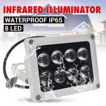 

8 LEDs IR Infrared Light Lamp for Night Vision Wide Angle IP65 Waterproof Fill Light for CCTV Surveillance Securiy Accessories