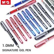 M& G 1,0 мм гелевая ручка для подписи широкие гелевые чернила 12 шт. черные синие ручки канцелярские принадлежности для школы офисные принадлежности для письма милые Kawaii