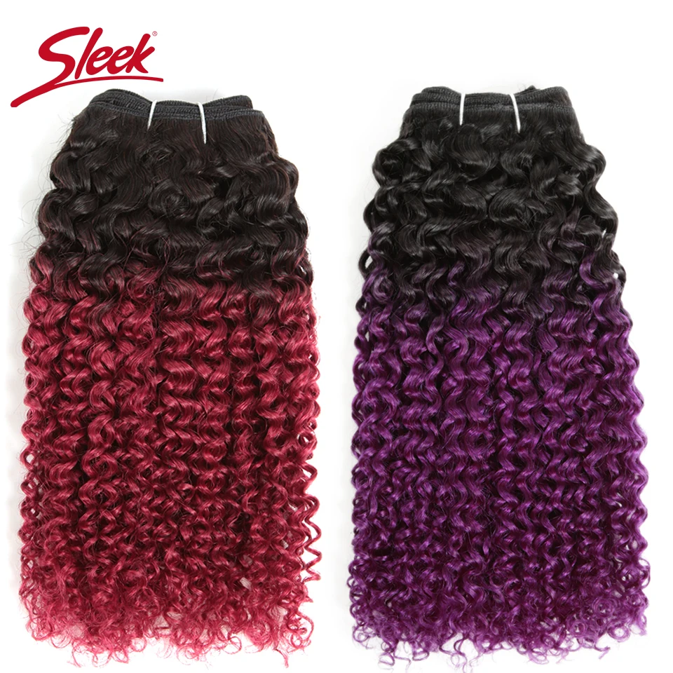 

Sleek Afro Kinky Curly Weave Double Drawn Remy Mongolian Human Hair Bunldes Deal Ombre Color Pink Blue Purple cabelo humano