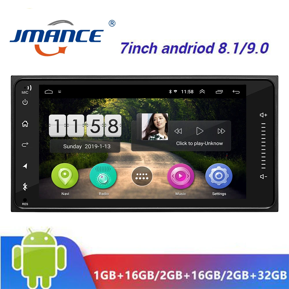 JMANCE 7169 Android 7 дюймов 2Din автомобильный Радио автомобильный DVD MP5 плеер навигационный рекордер для вождения HD плеер reposanacabezas con pantalla