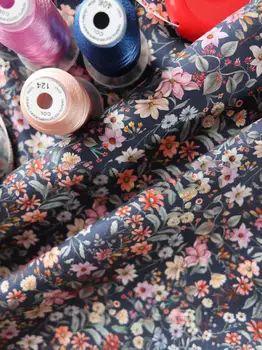 

145cm Width High-end cotton cotton cloth diy handcrafted floral print dress lining dress dress clothing fabric