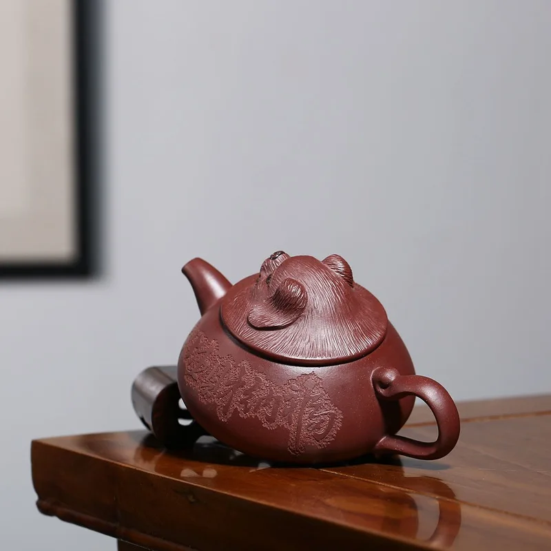 2650 Masters Entirely Handmade Cai Hannaford of Inner Wall Chapter Holding Pot According Using American Yixing Clay Teapot New S